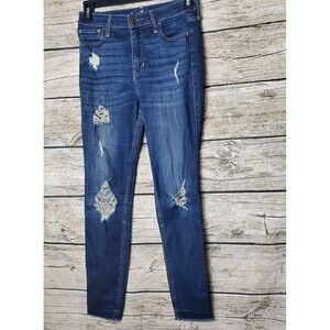 Juniors Hollister High Rise Crop Super Skinny Jeans Size 1R W25 L26